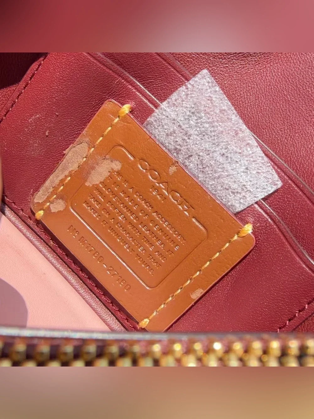 Coach Clutch With Tea Rose Rivets 27190